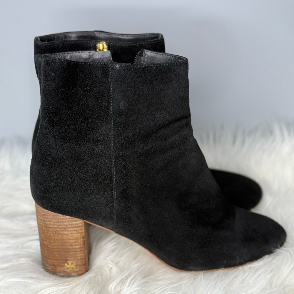 TORY BURCH‎ Brooke Ankle Bootie Black Suede Size 10 $499